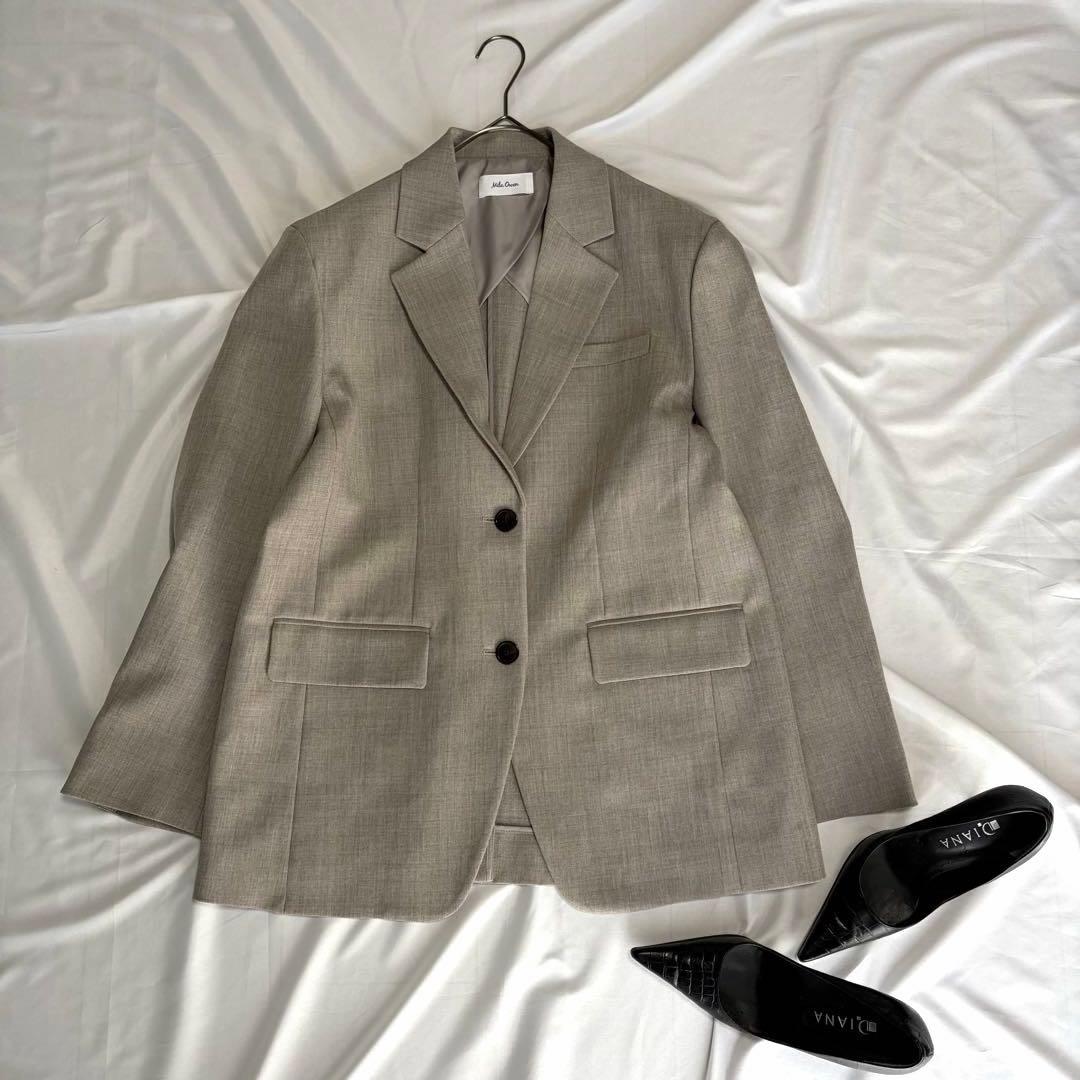 美品MilaOwenワイドショルダー シングルジャケット サイズ1 春ジャケット