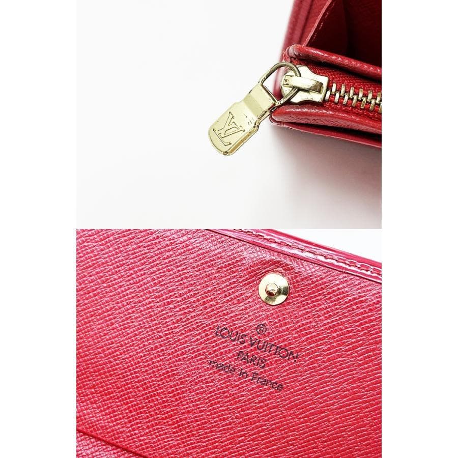 LOUIS VUITTON エピ 2つ折財布 赤 M63507 L字ファスナー