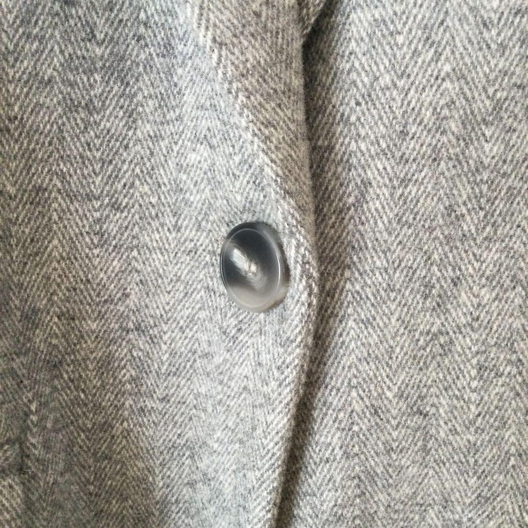 新品 ZARA ザラ ツイード ジャケット タグ付 グレー レディースS 秋冬