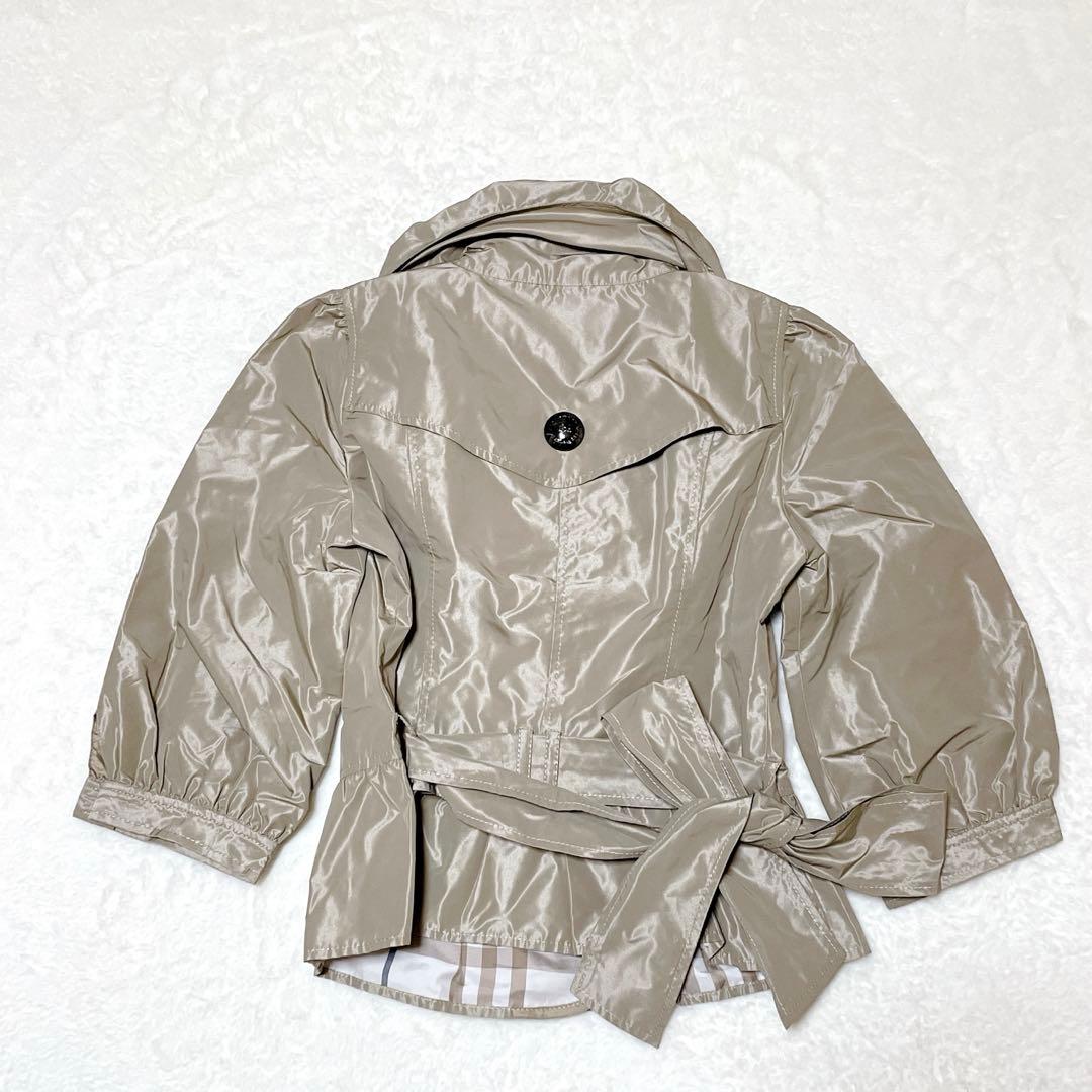 【美品】バーバリーブルーレーベル　トレンチコート　ベージュ　ノバチェック　38