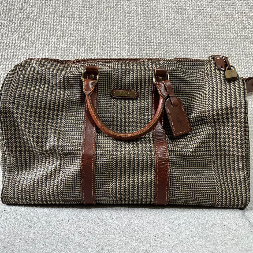 専用★美品✨大容量 2way ラルフローレン　ボストンバッグ　ショルダー　千鳥格