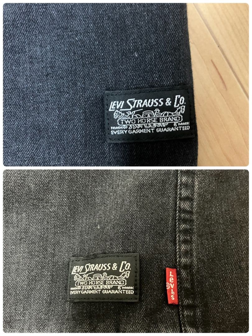 Levi's リーバイス　デニムジャケット　フード　ロゴ　グレー　モッズコート