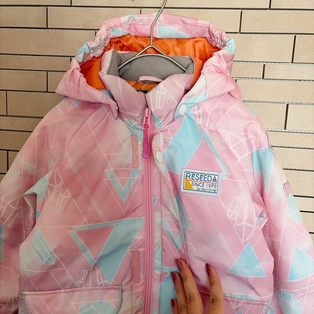 reseeda 110 女の子 スノーウェア ピンク セパレート ビブパンツ