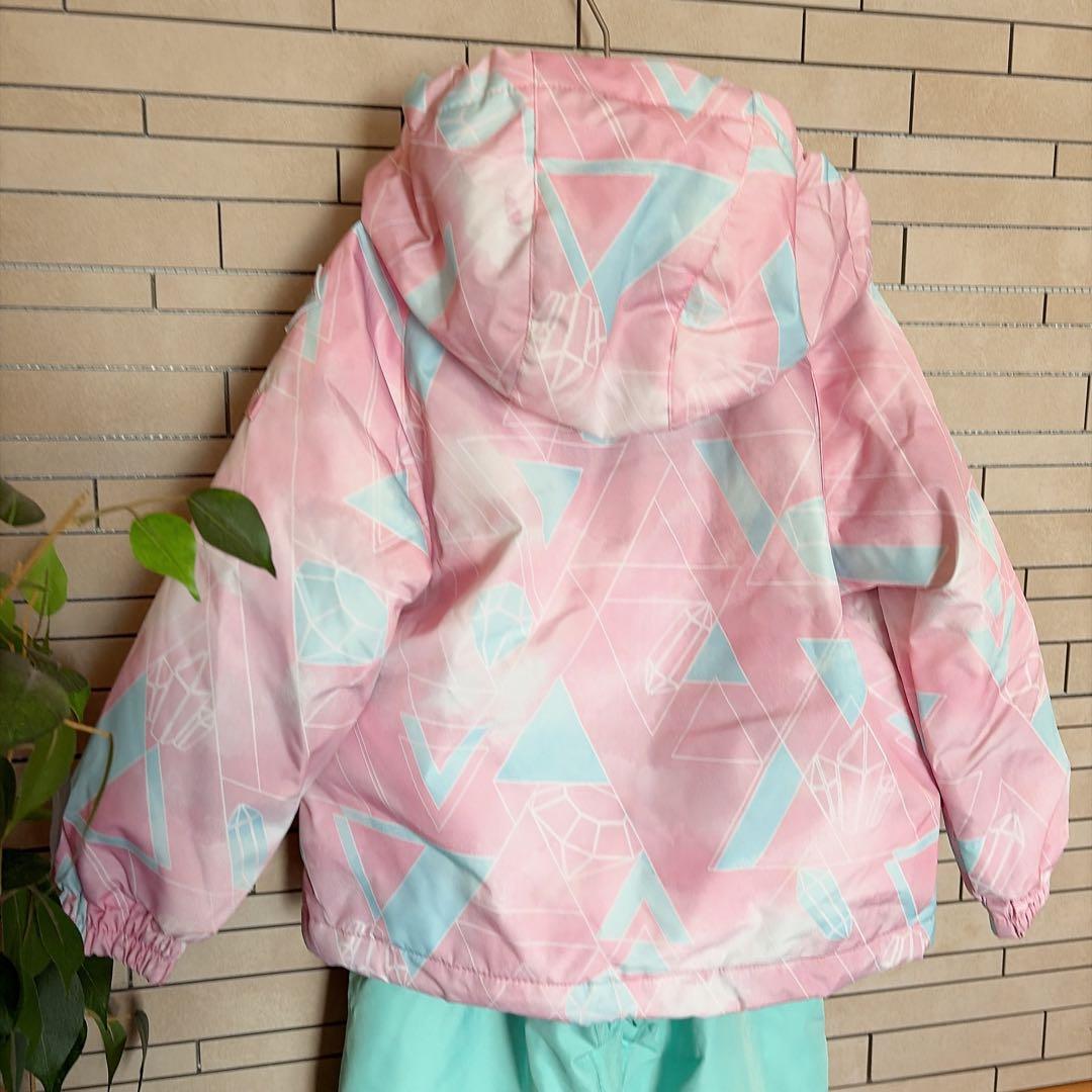 reseeda 110 女の子 スノーウェア ピンク セパレート ビブパンツ