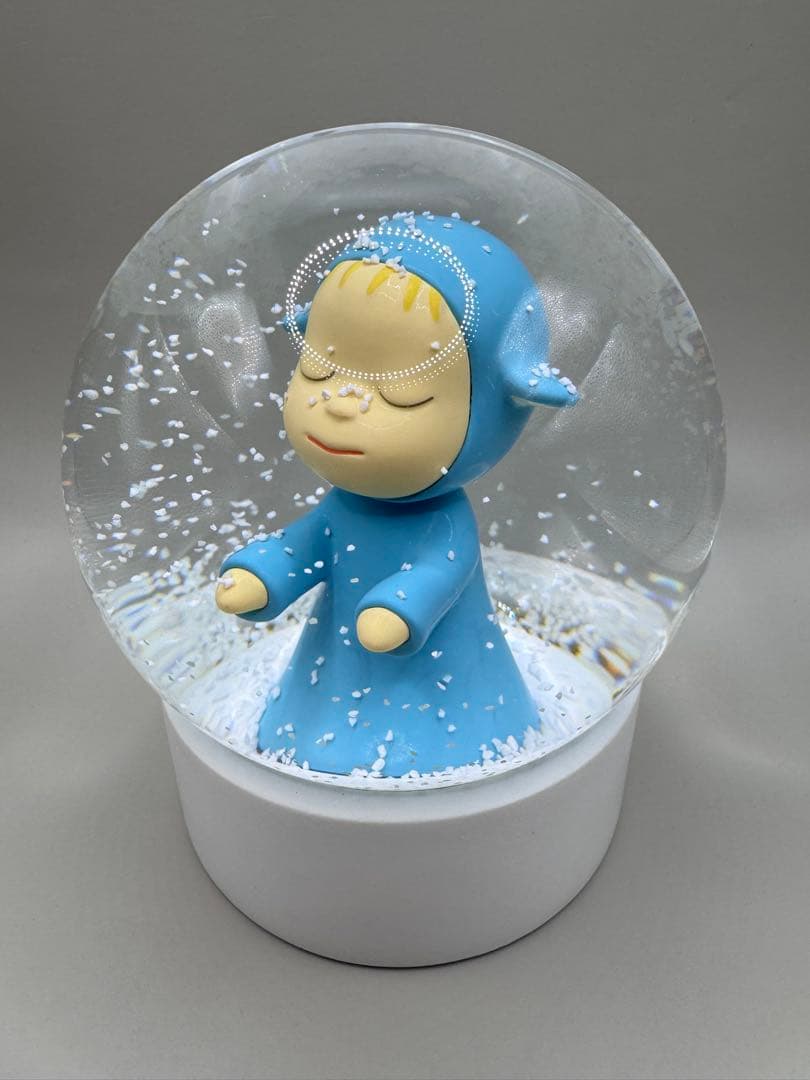 【未使用品】奈良美智スノードーム(青) 『Little Wanderer 』