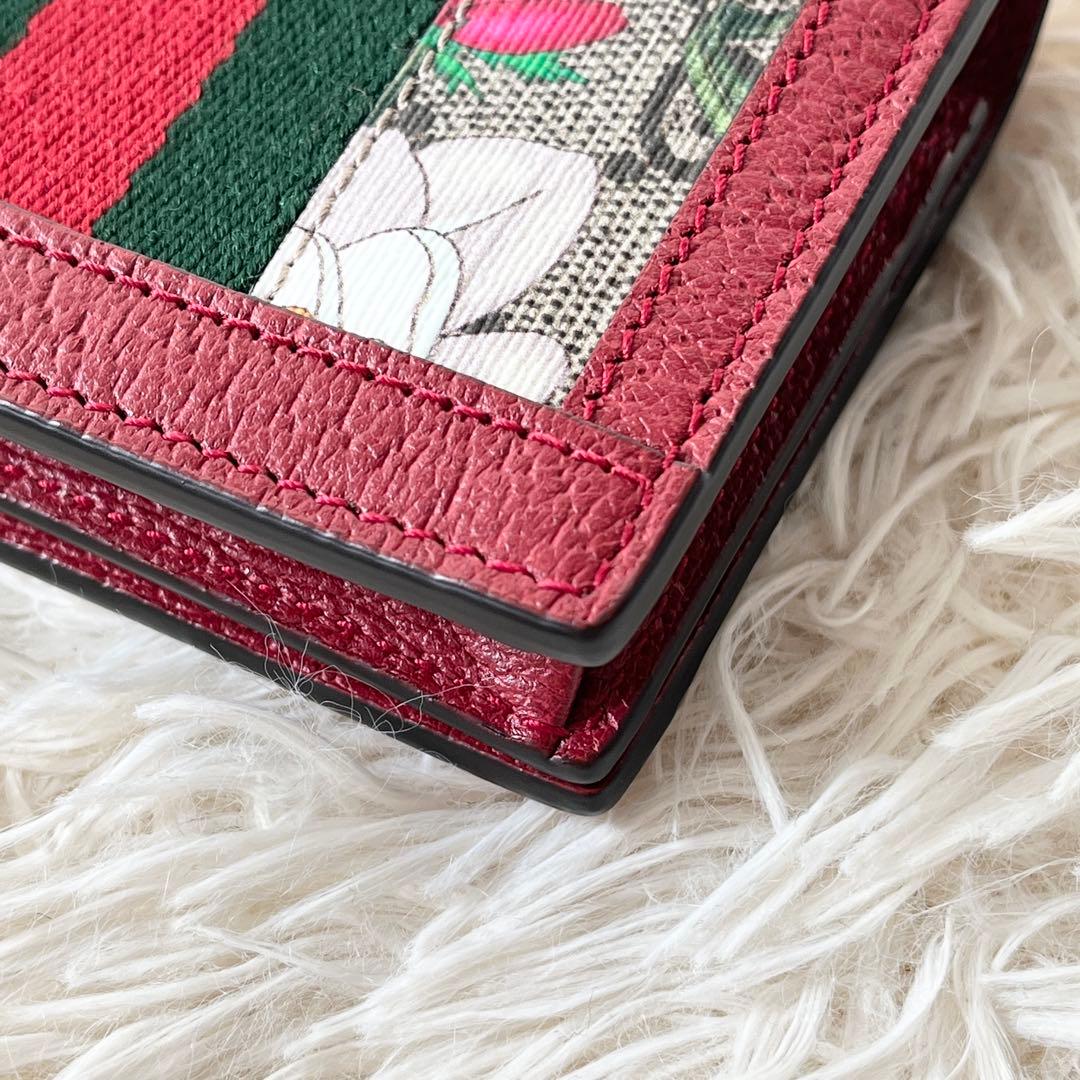 ⭐️新品未使用⭐️　GUCCI オフィディアGGフローラ　二つ折り財布　レザー
