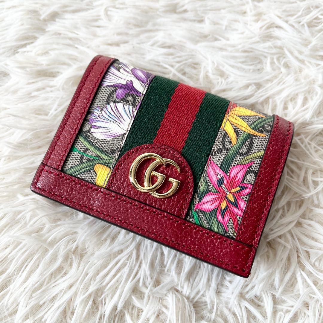 ⭐️新品未使用⭐️　GUCCI オフィディアGGフローラ　二つ折り財布　レザー