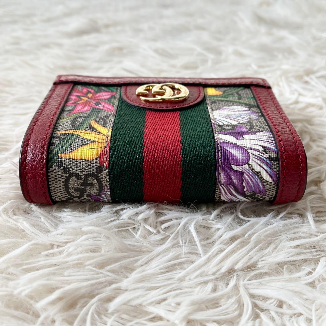 ⭐️新品未使用⭐️　GUCCI オフィディアGGフローラ　二つ折り財布　レザー