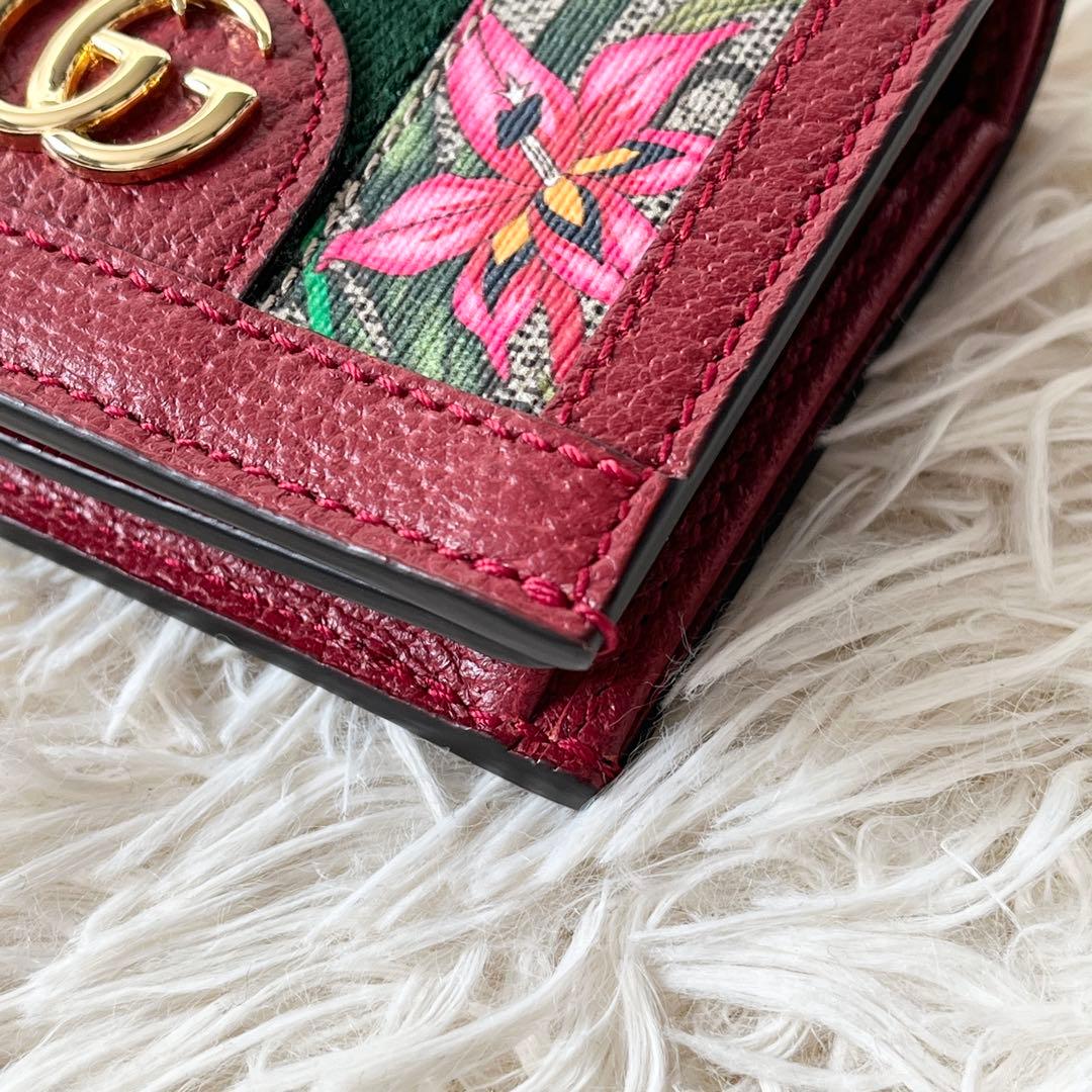 ⭐️新品未使用⭐️　GUCCI オフィディアGGフローラ　二つ折り財布　レザー