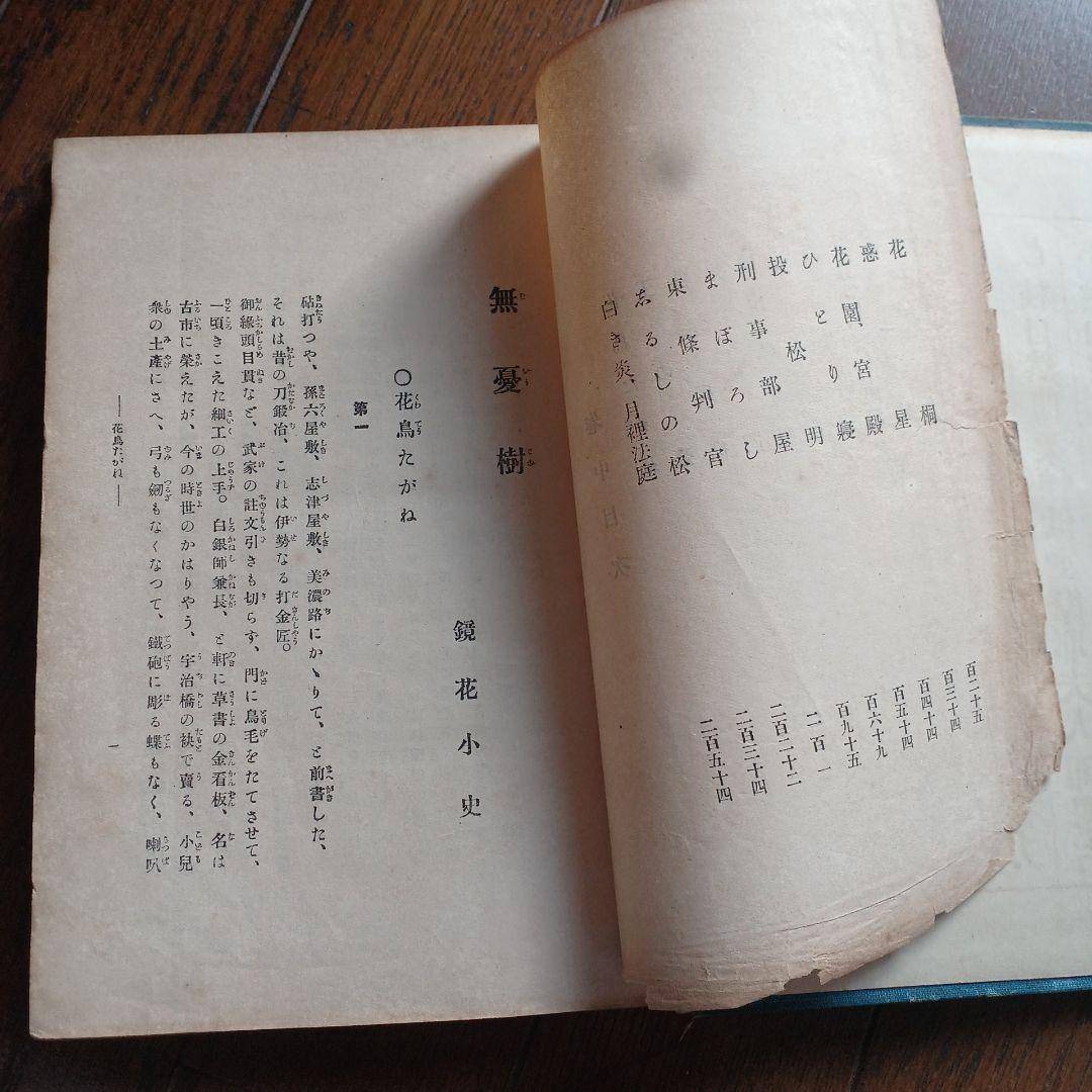 泉鏡花　無憂樹　明治39年　日高有倫堂