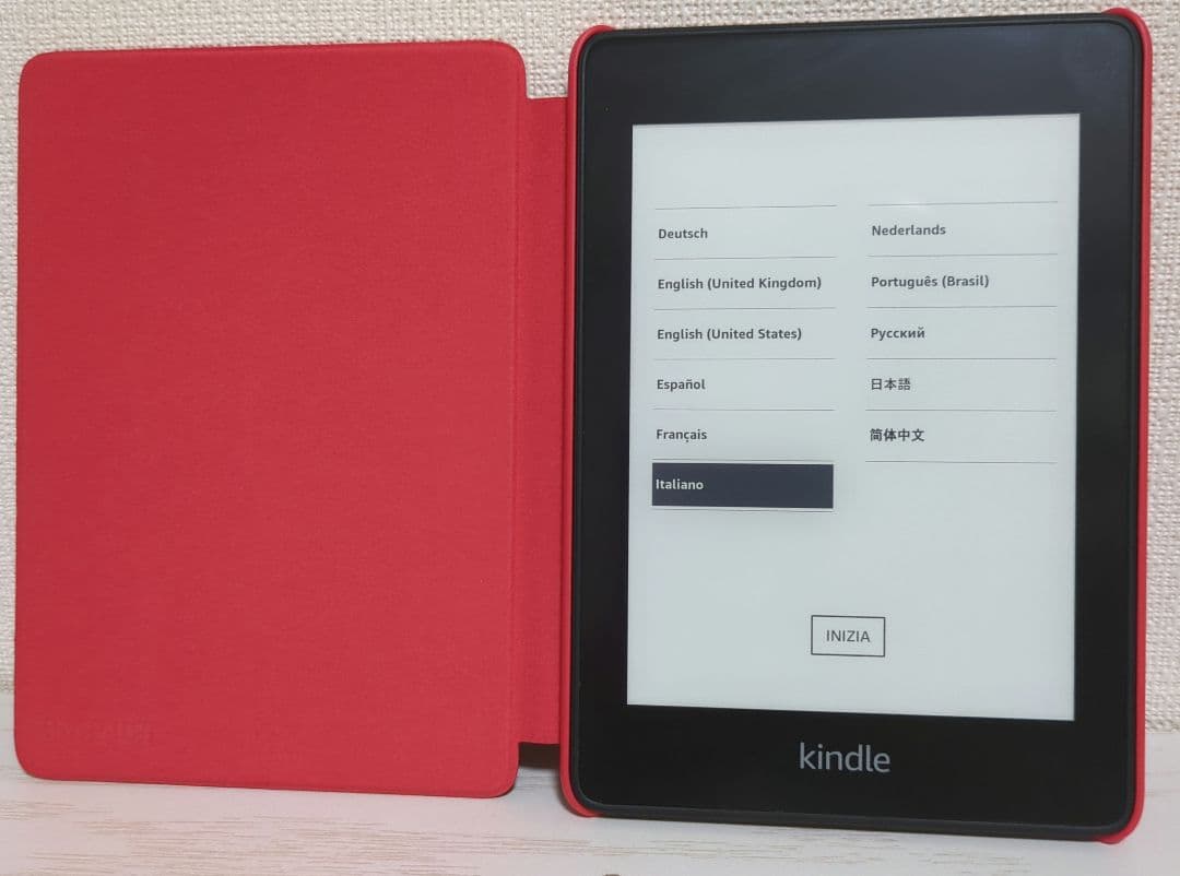 入*己様 Kindle 電子書籍リーダー オレンジ色カバー、抗菌フッ素反射防止フ