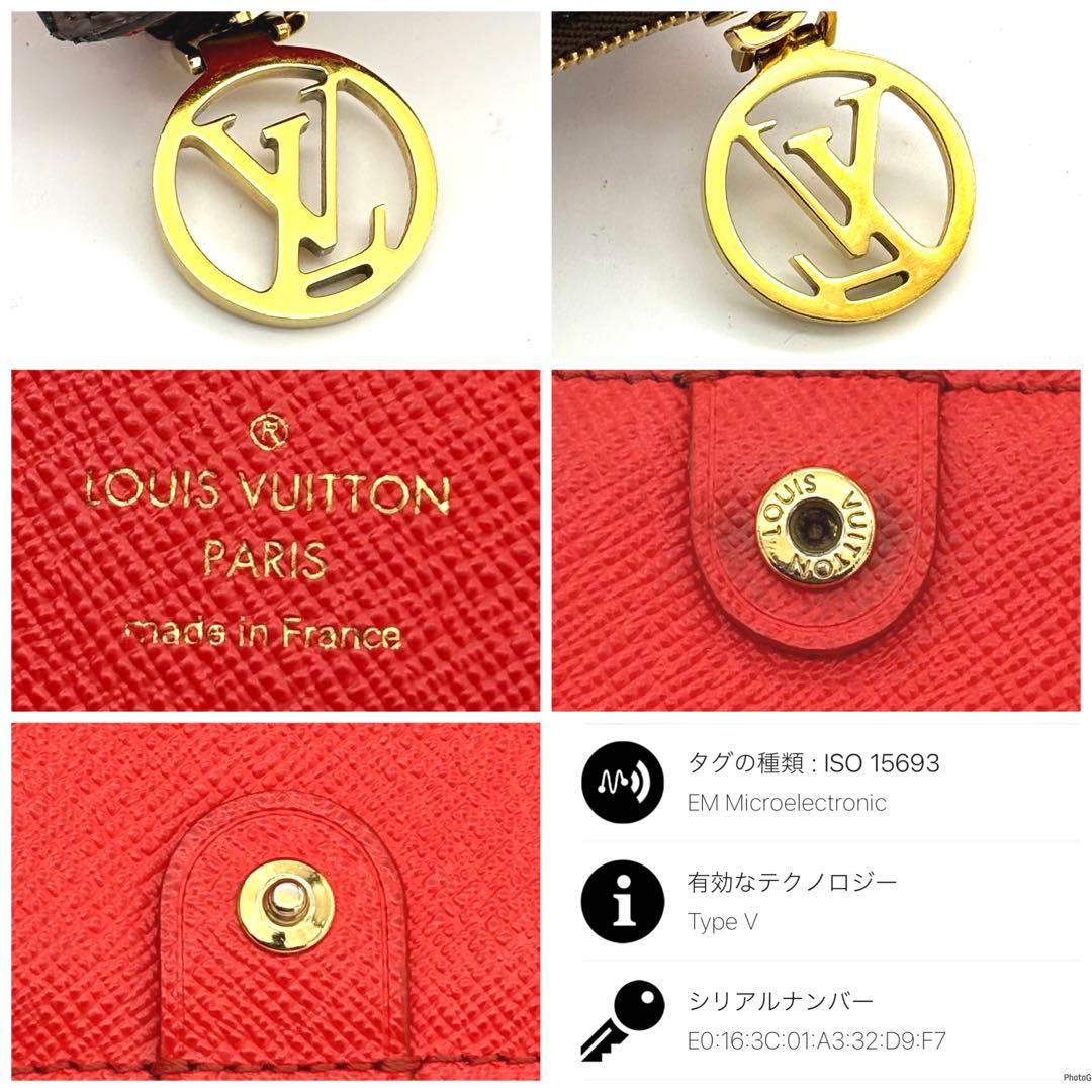 【入手困難】ルイヴィトン ポルトフォイユリサ 二つ折り財布 モノグラム レッド