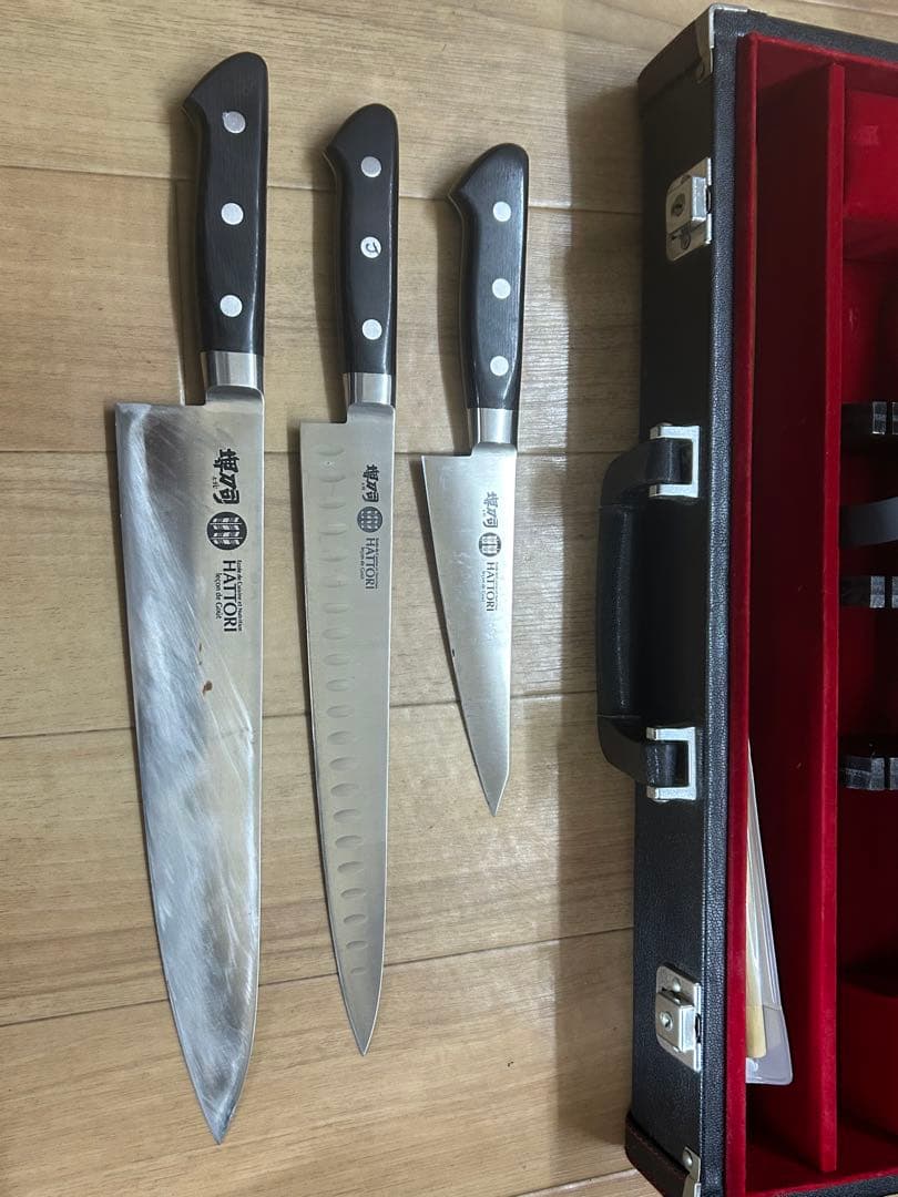 HATTORI 服部 包丁セット 堺刀司 ハードケース付き 刃物 中古品