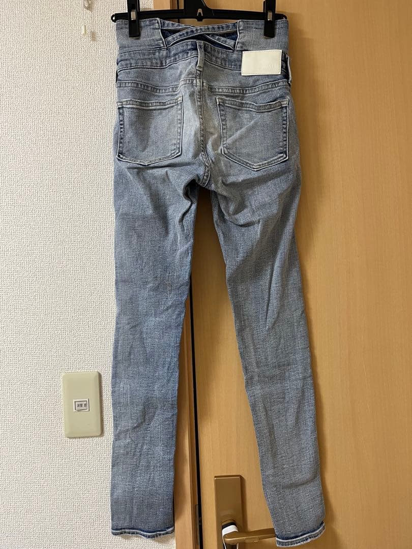GYDA ハイウエストウエストクロススキニーデニムパンツ XSサイズ