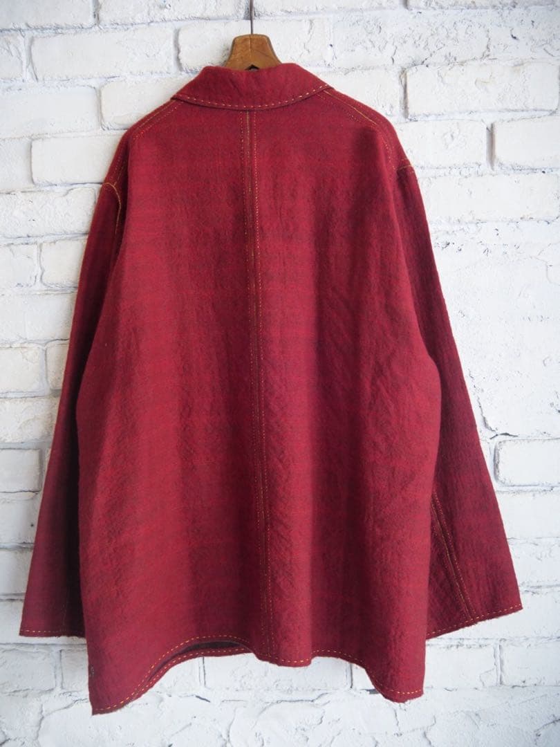 ジャケット・アウター GUPTA WOOL W FACE COVERALL RED