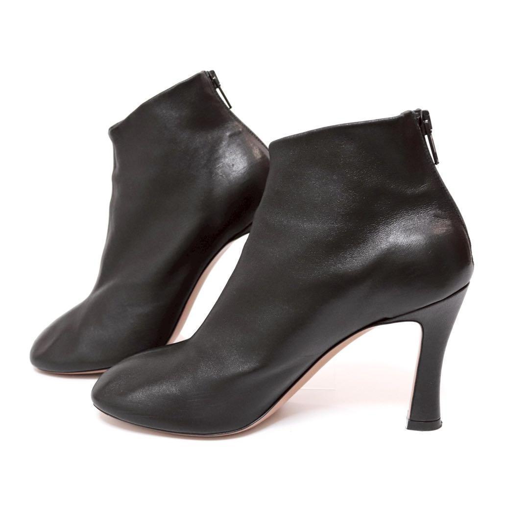 【美品】セリーヌ CELINE グローブ ブーティ ショートブーツ 36.5 黒