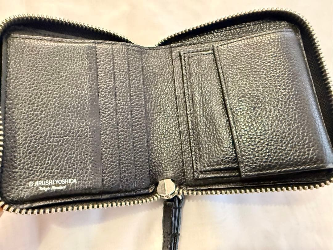美品 PORTERポーター レザー財布コンパクトウォレット ブラック 吉田カバン