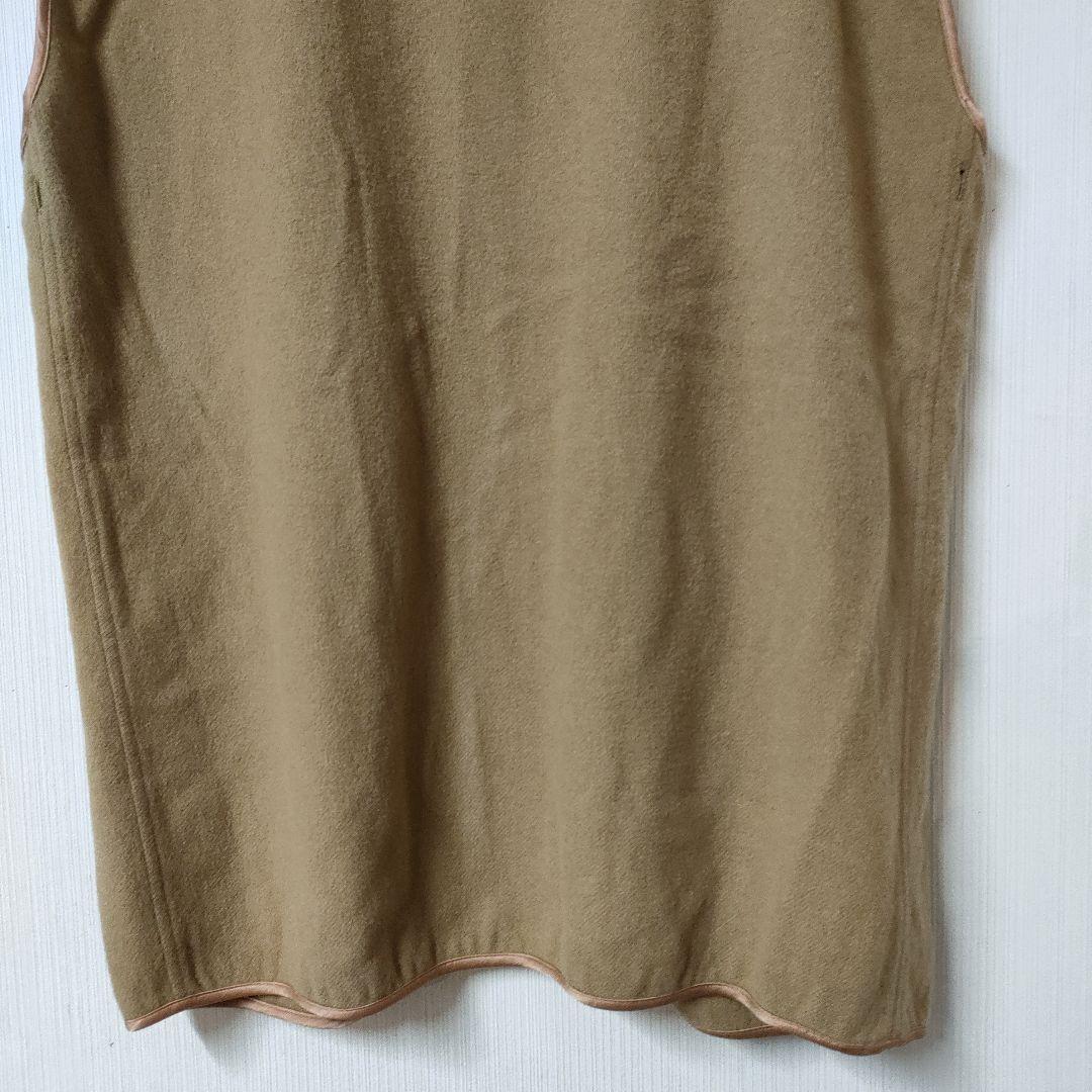 カシミヤ100％ エルメス ライナーベスト キャメル色 SMサイズ