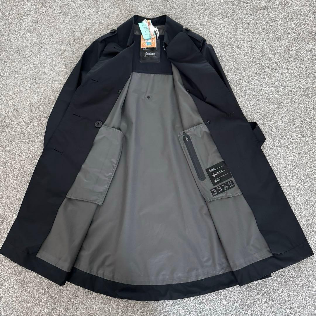 ヘルノ　ステンカラーコート　レインコート　GORE-TEX ブラック 42