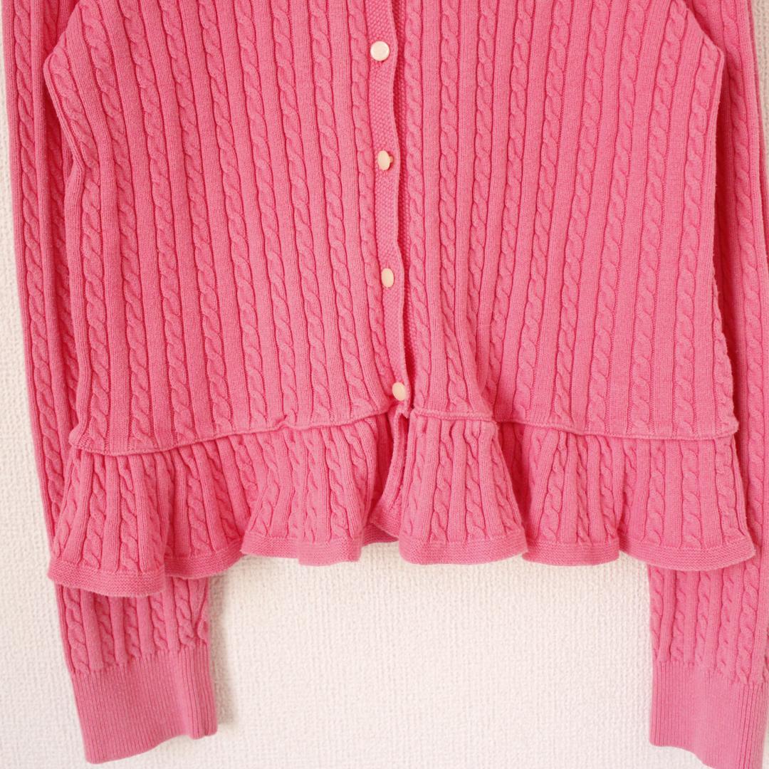POLO RALPH LAUREN ケーブルニットカーディガン Sサイズ ピンク