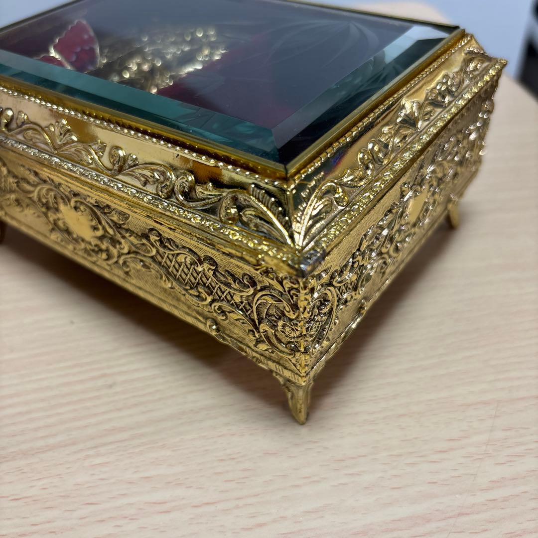 【美品】Sankyo/サンキョー オルゴール ジュエリーボックス/蝶