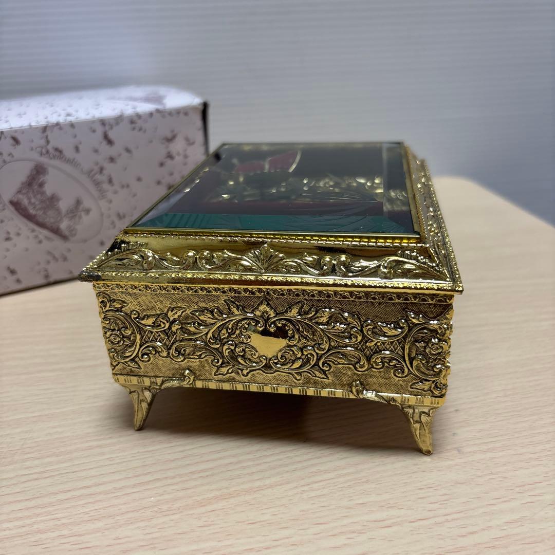 【美品】Sankyo/サンキョー オルゴール ジュエリーボックス/蝶