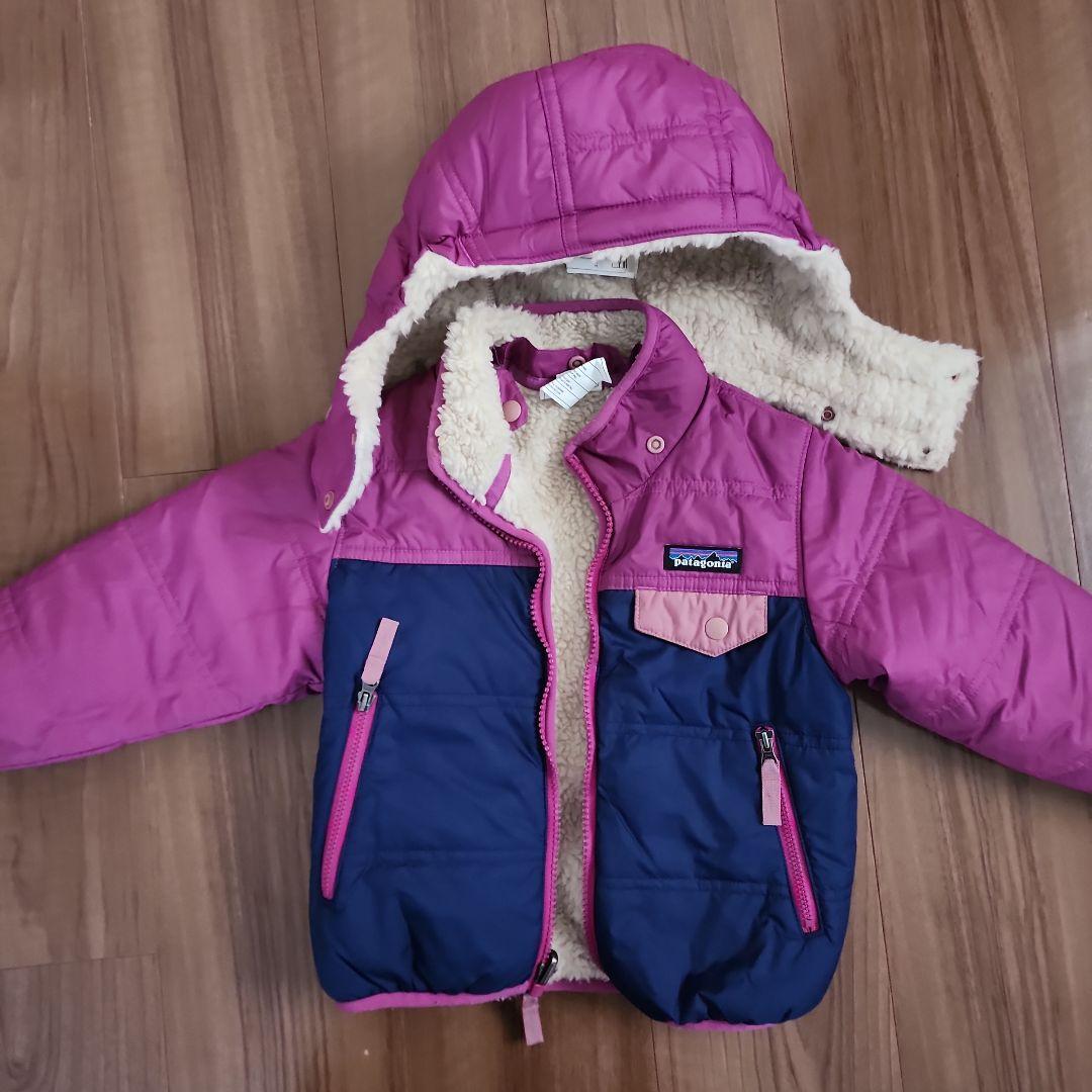 patagonia アウター クリーム色/ピンク/ネイビー リバーシブル 2T