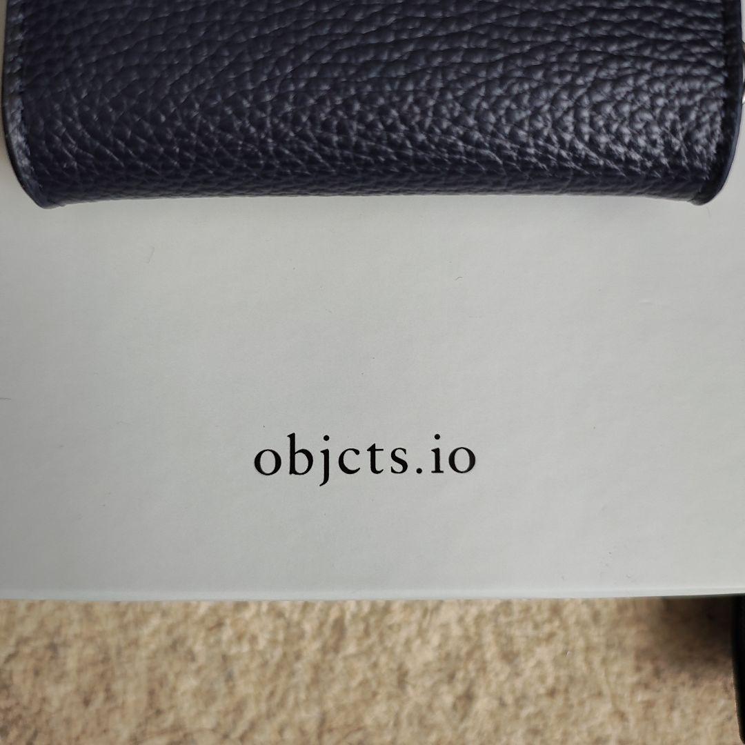 バ*ル様 objcts.io ネイビー 二つ折り財布 収納袋付き