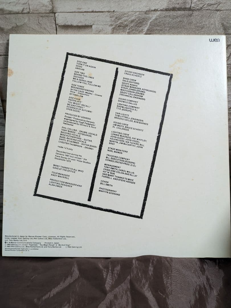 【帯付】Genesis Three Sides Live 国内版 2枚組