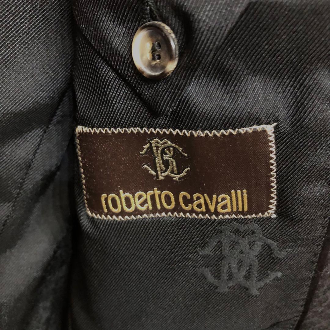 パイソン柄　黒　44 roberto cavalli ジャケット