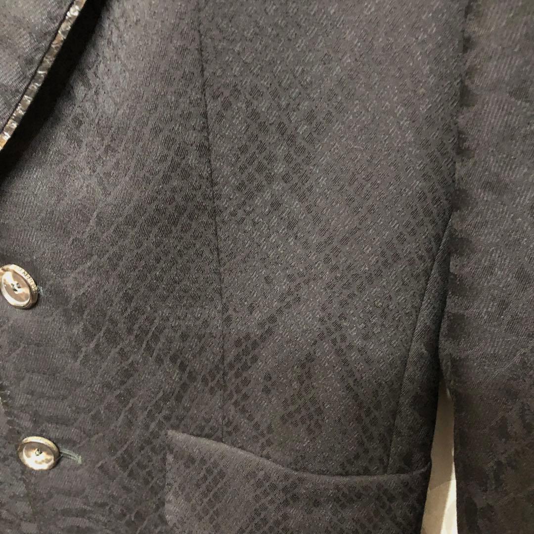 パイソン柄　黒　44 roberto cavalli ジャケット