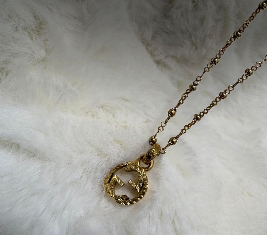 GUCCI インターロッキングG イエローゴールド ネックレス