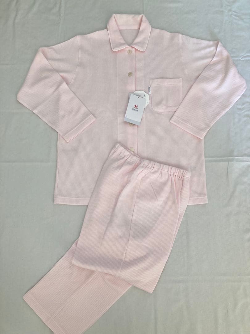 タグ付 新品★ワコール 睡眠化学 ふわごころ 綿100% パジャマ M★ピンク