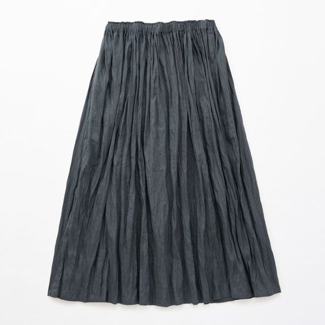 極美品/中川政七商店/25ss/ 麻の皺(しわ)　ロングスカート/日本製