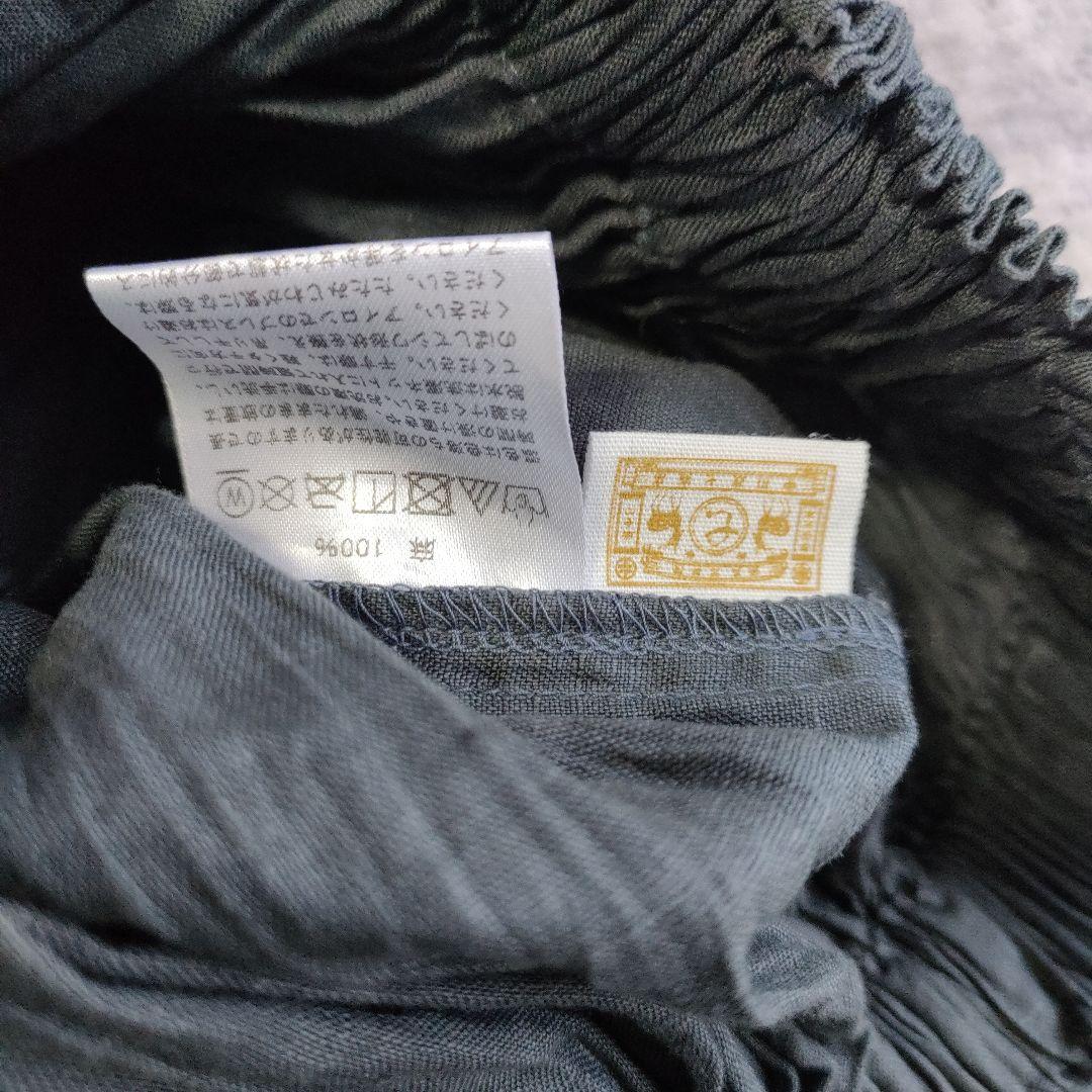 極美品/中川政七商店/25ss/ 麻の皺(しわ)　ロングスカート/日本製