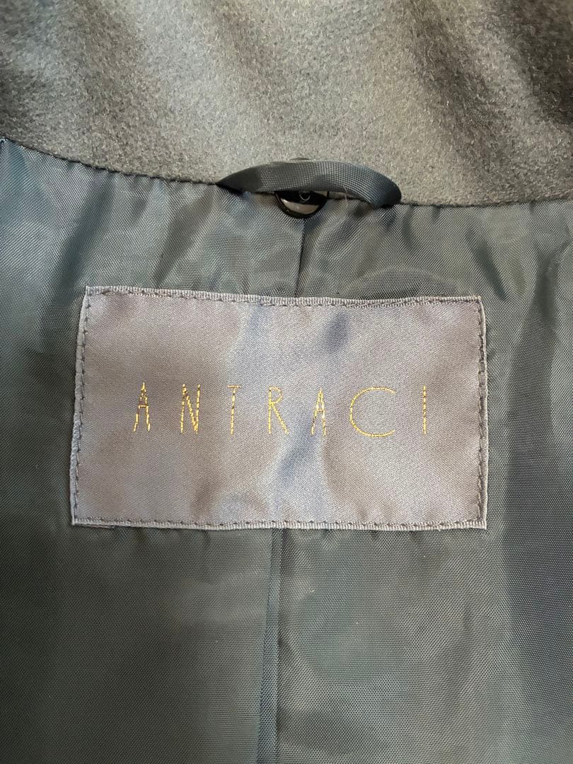 美品　ANTRACI カシミヤ100% ロングコート グレー 【極上素材】