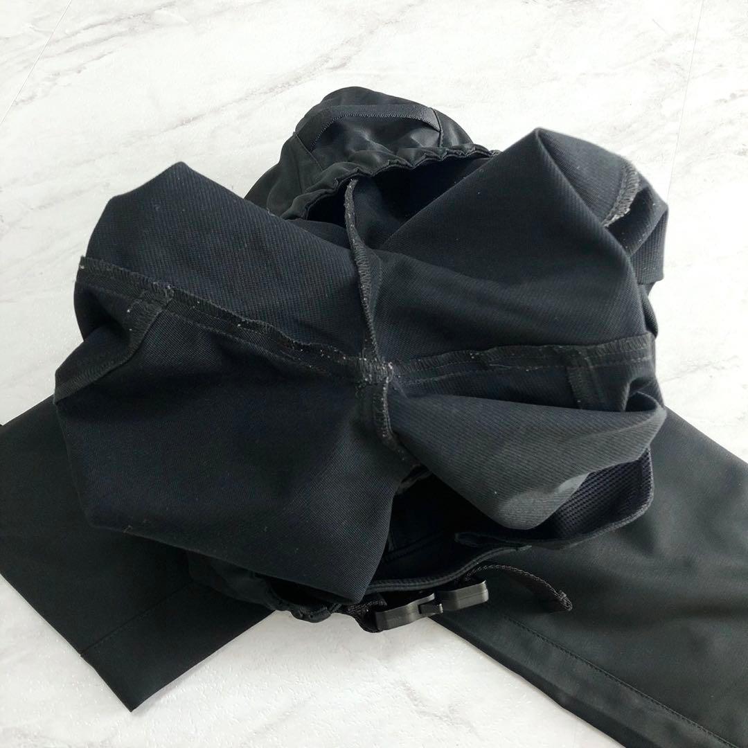 【美品】MONCLER ナイロン パンツ マグリア ラバー ベルト ブラック