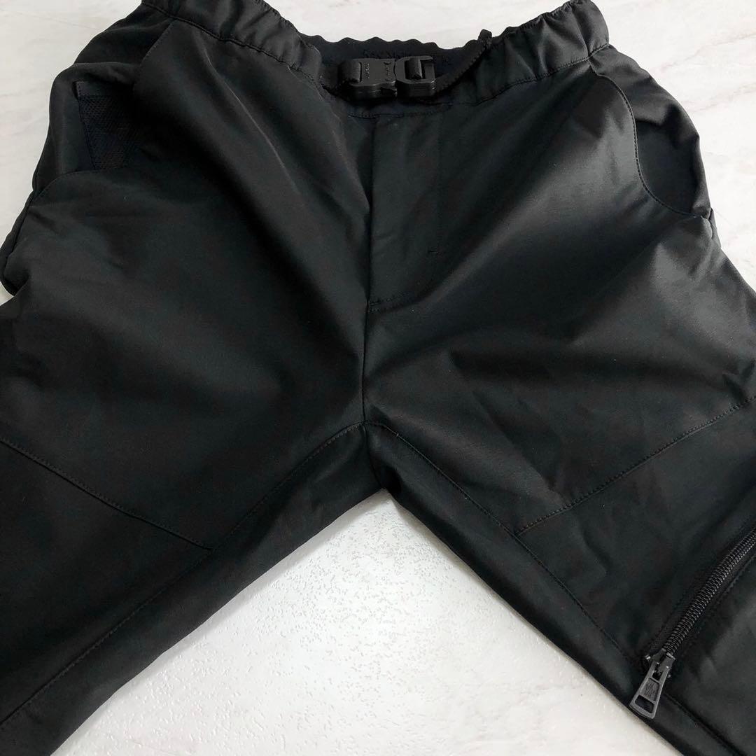 【美品】MONCLER ナイロン パンツ マグリア ラバー ベルト ブラック