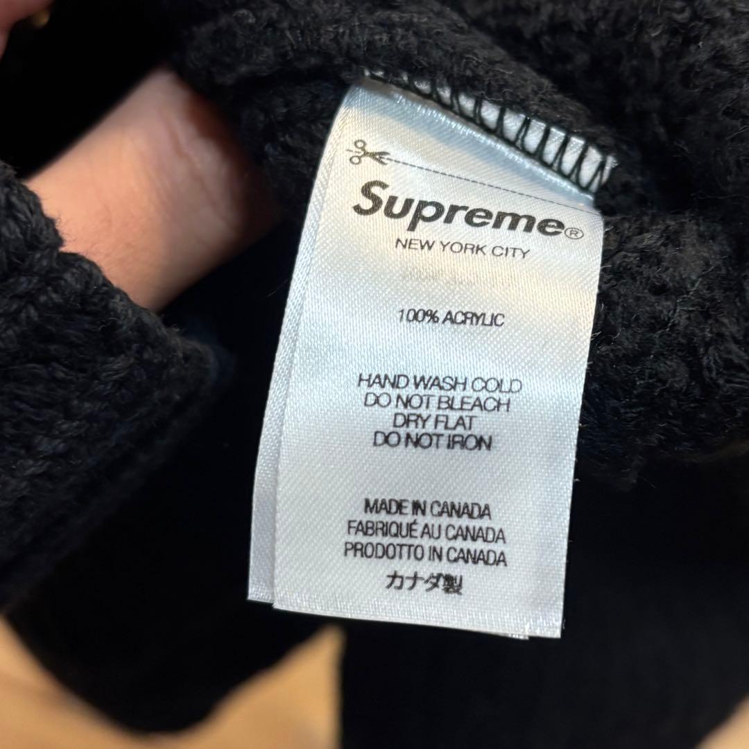カナダ製 SUPREME ニット帽 スクリプトロゴ 黒 野村周平着用モデル