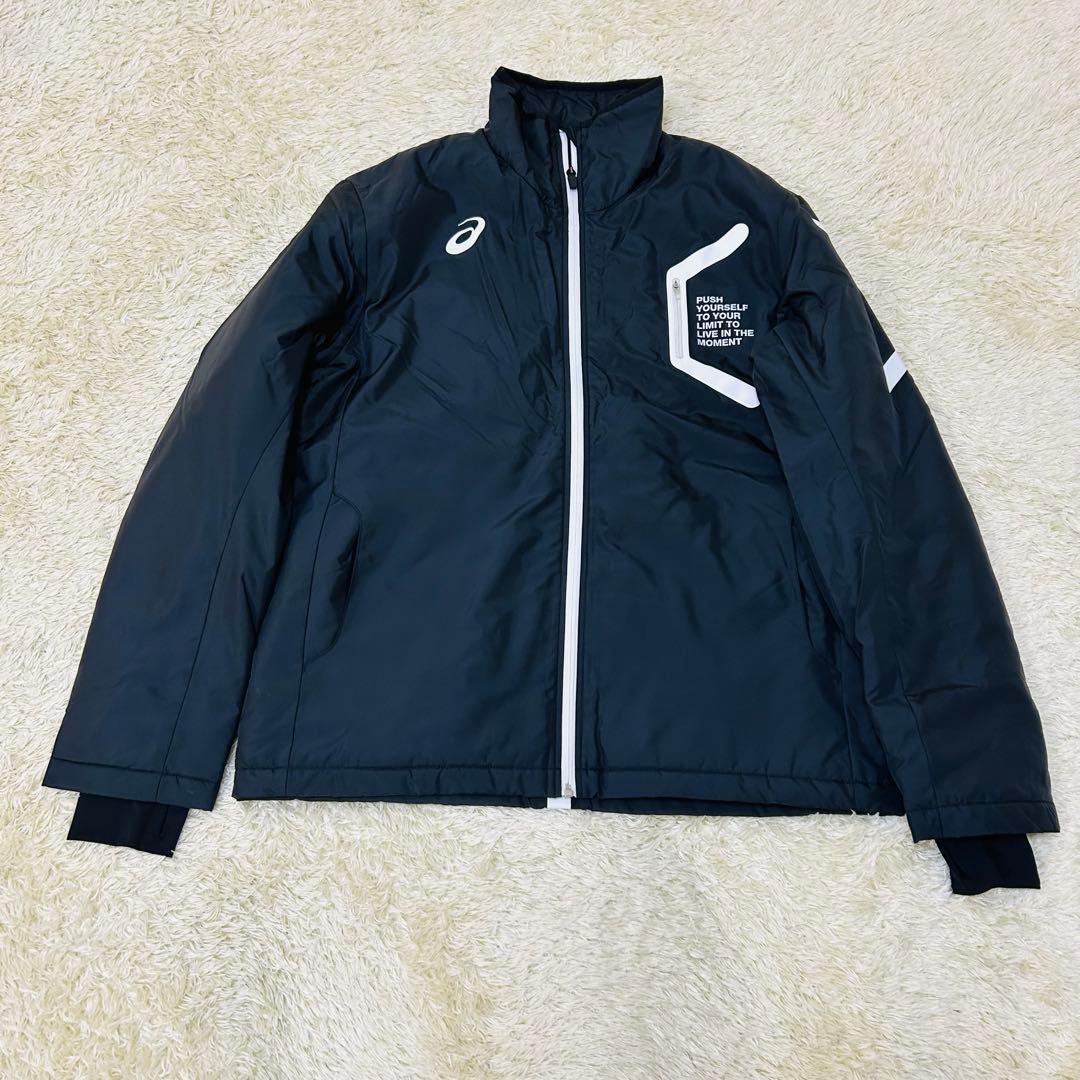 ASICS 裏トリコットウインドブレーカージャケット黒　2XL