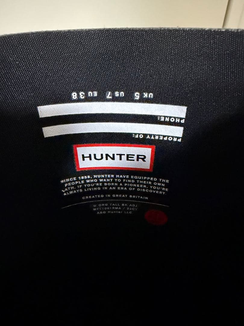 HUNTER Original Tall Bootブラック ロングブーツ