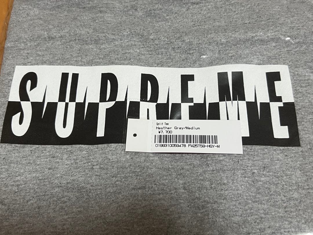トップス Supreme Split Tee \"Hether Grey\" M