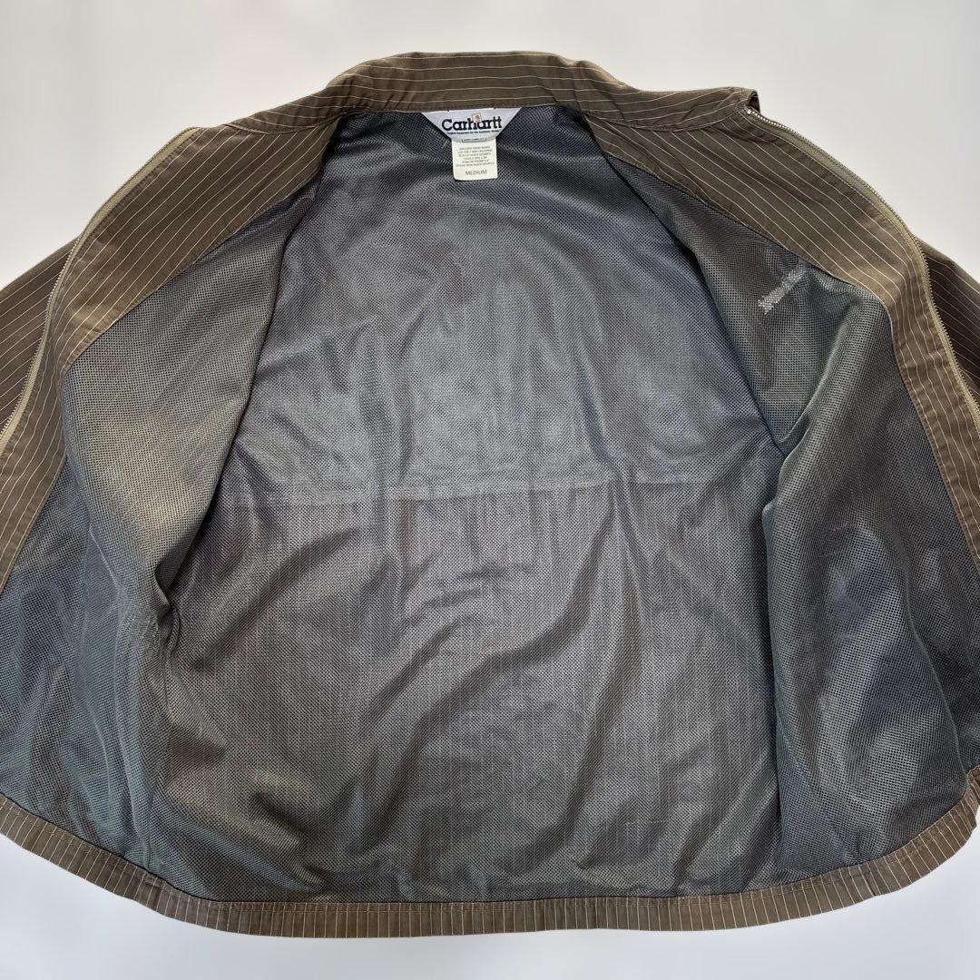 【レア】Carhartt ストライプ ドリズラージャケット　　ブラウン M
