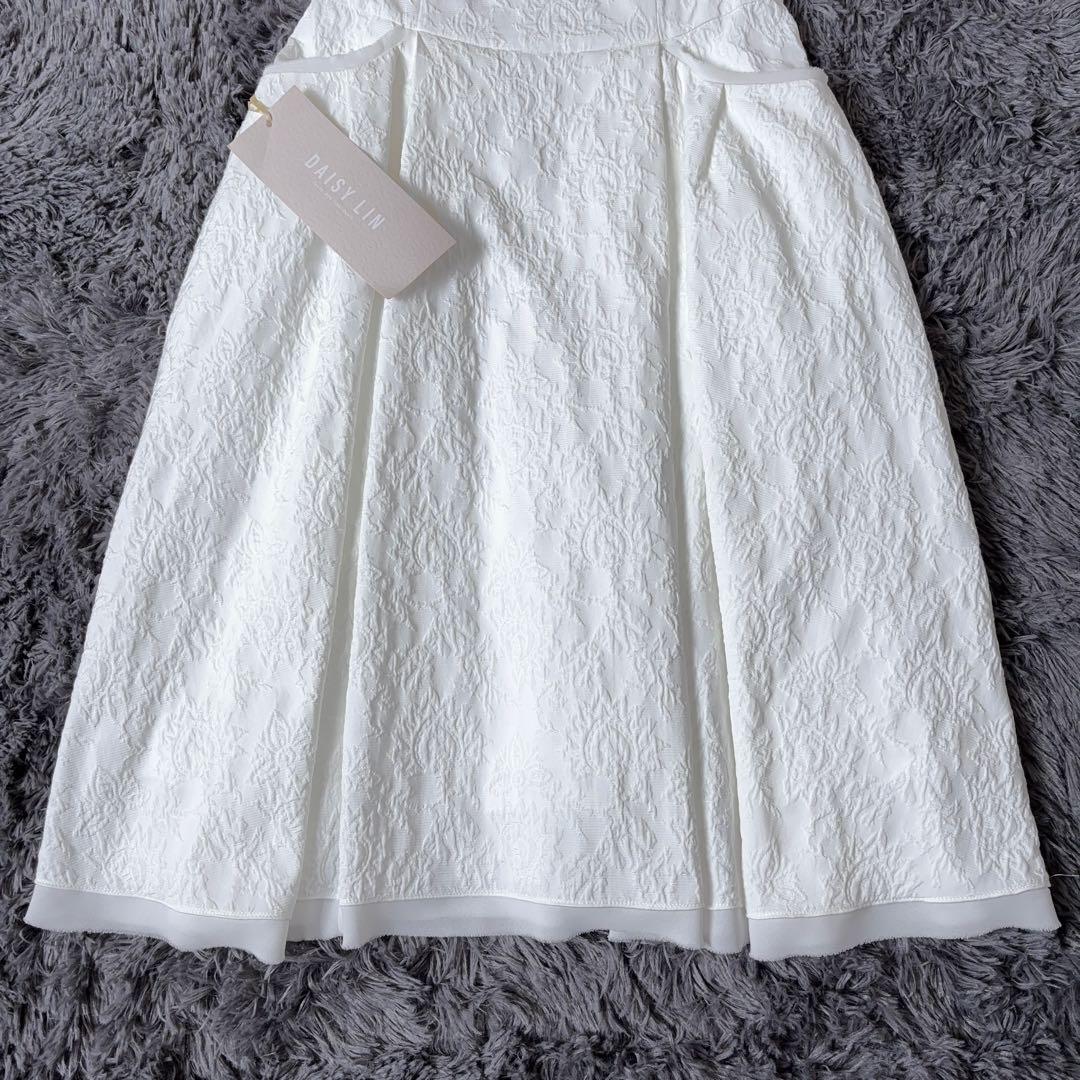 新品タグ付✨9.9万 フォクシー ワッフルレディ ジャガード ドレス 38 白