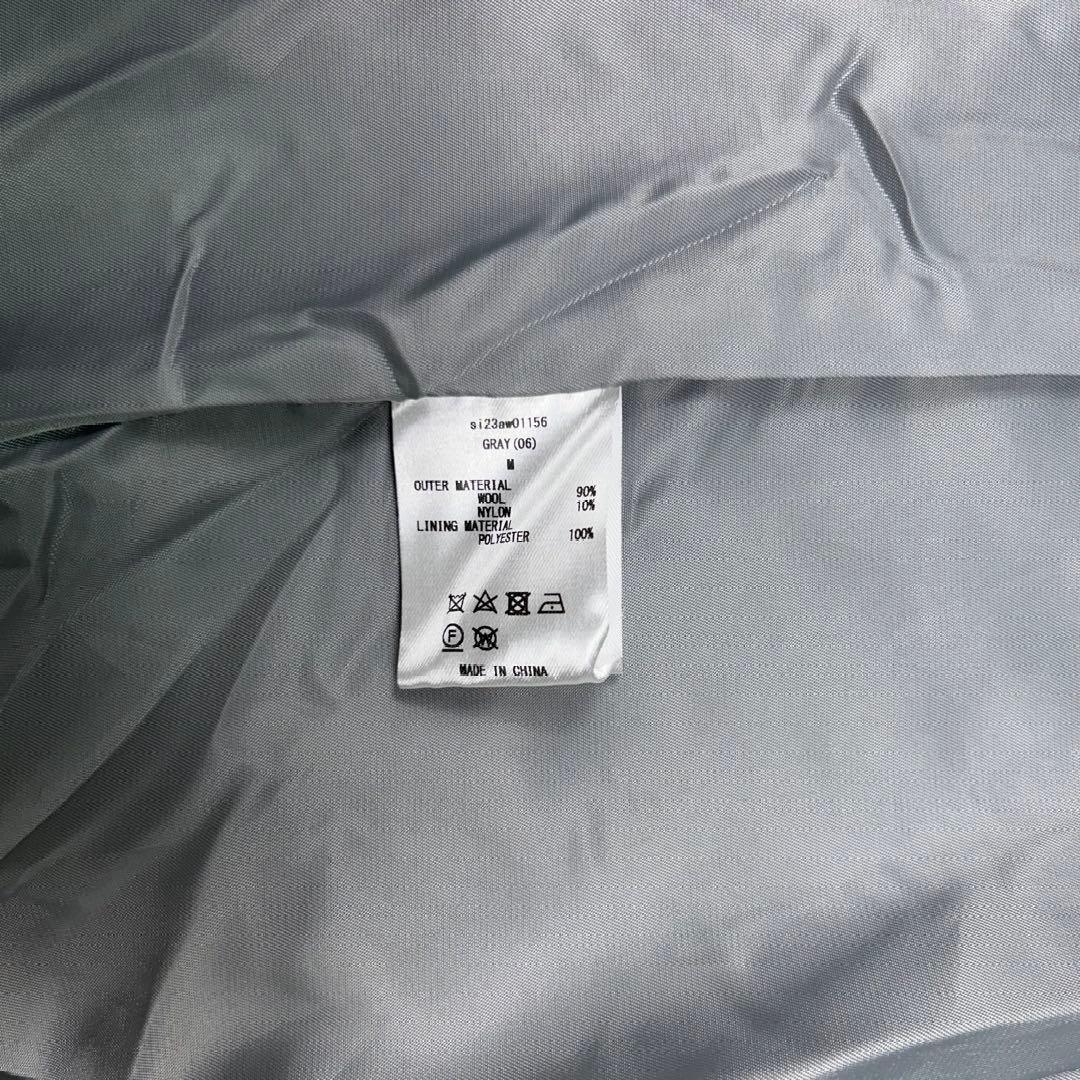SIWEM SUPER140S MELTON COAT グレー マキシ丈M