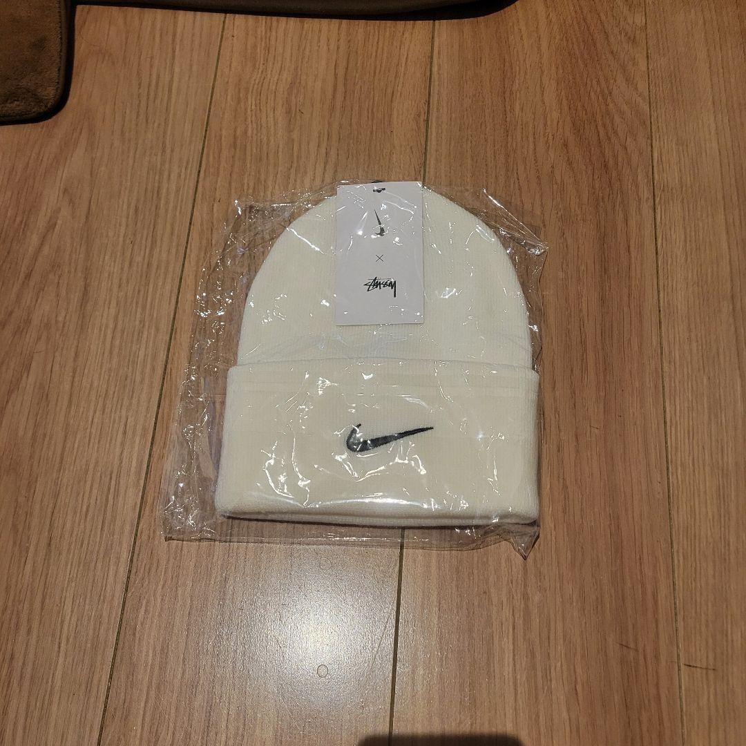 【新品】Stussy × Nike ホワイト ニット帽 白