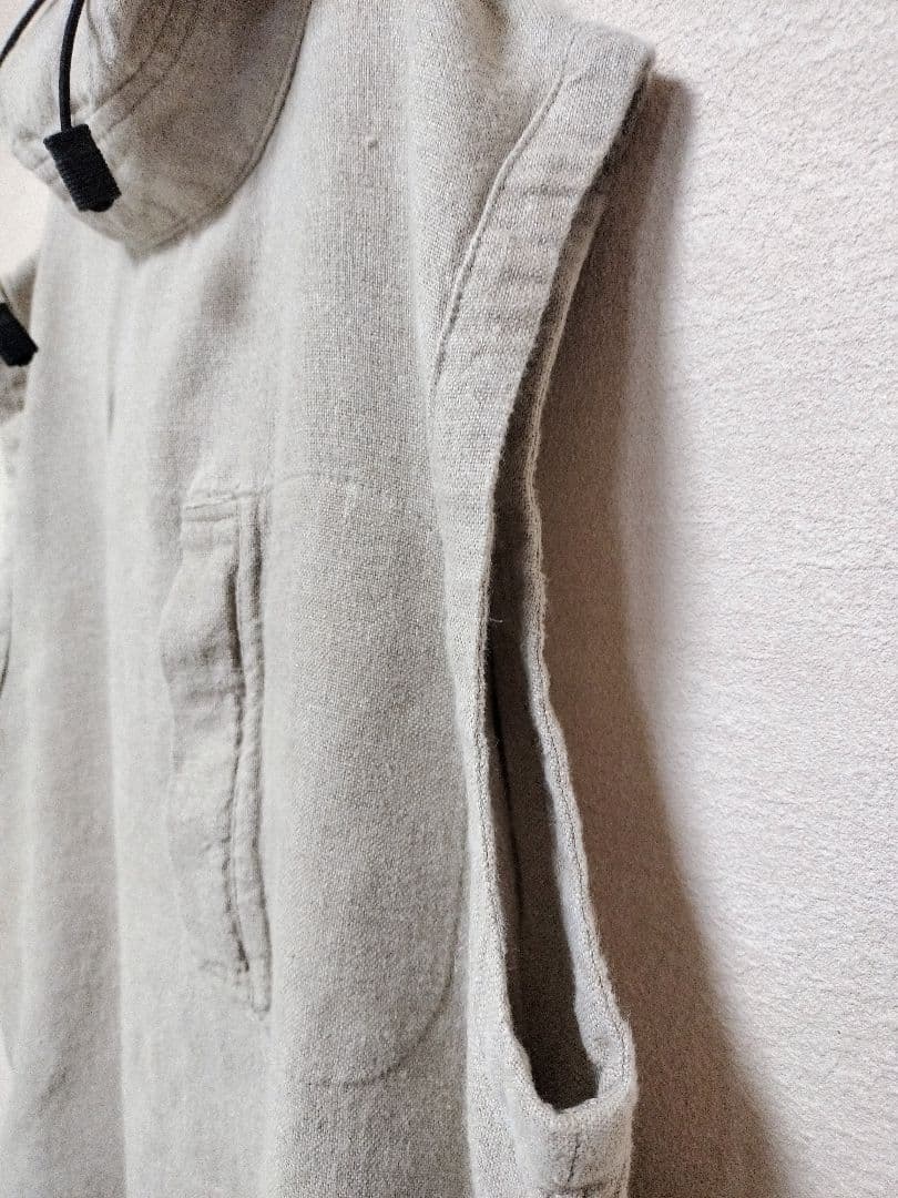希少　BALANCE WEAR DESIGN　フーデッドプルオーバーリネンベスト