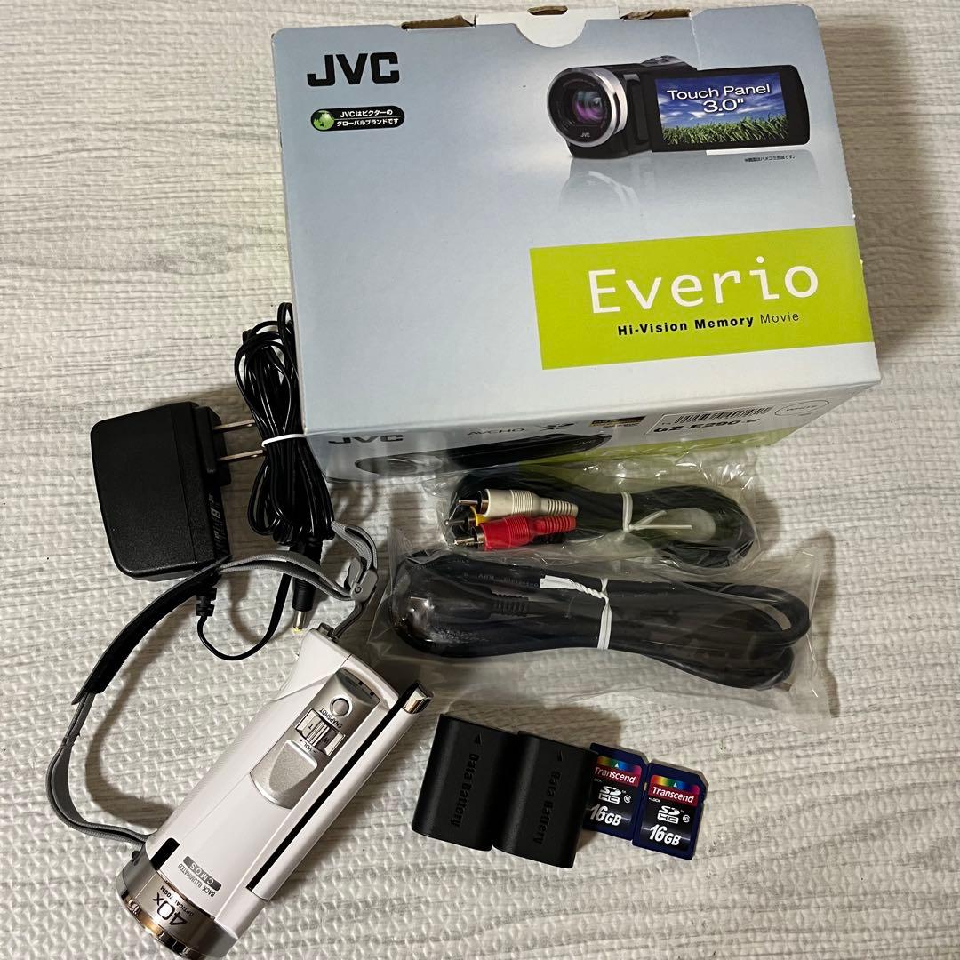 【ほぼ未使用】JVC Everio GZ-E290W ホワイト ビデオカメラ