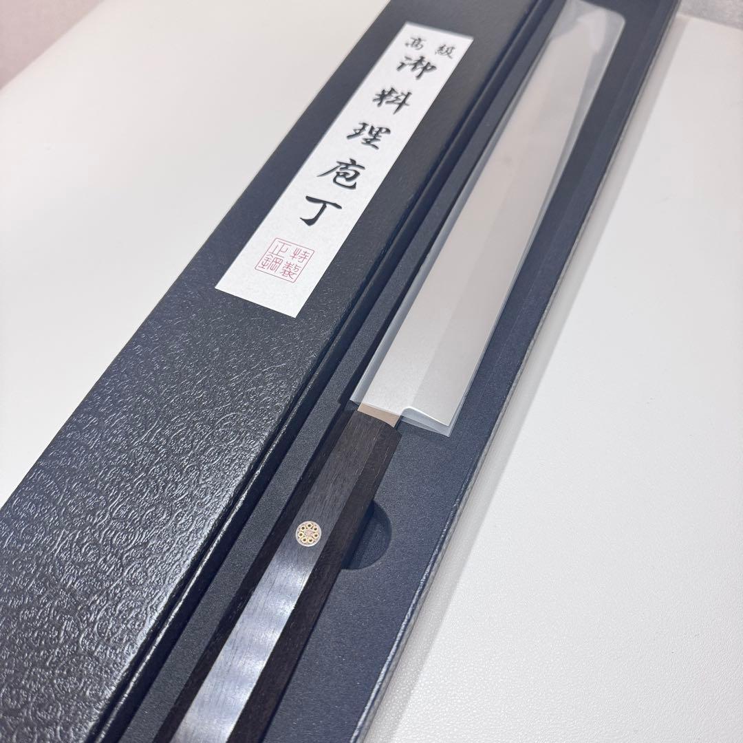 切付柳刃包丁 270mm 鏡面仕上げ 黒檀八角柄 刺身包丁 全鋼 和包丁 n.3