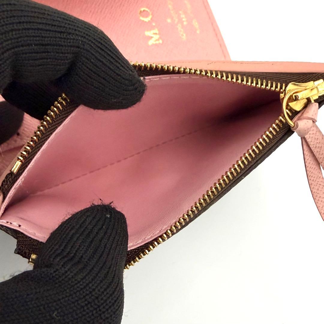【美品】ルイヴィトン モノグラム ローズバレリーヌ ヴィクトリーヌ 三つ折り財布